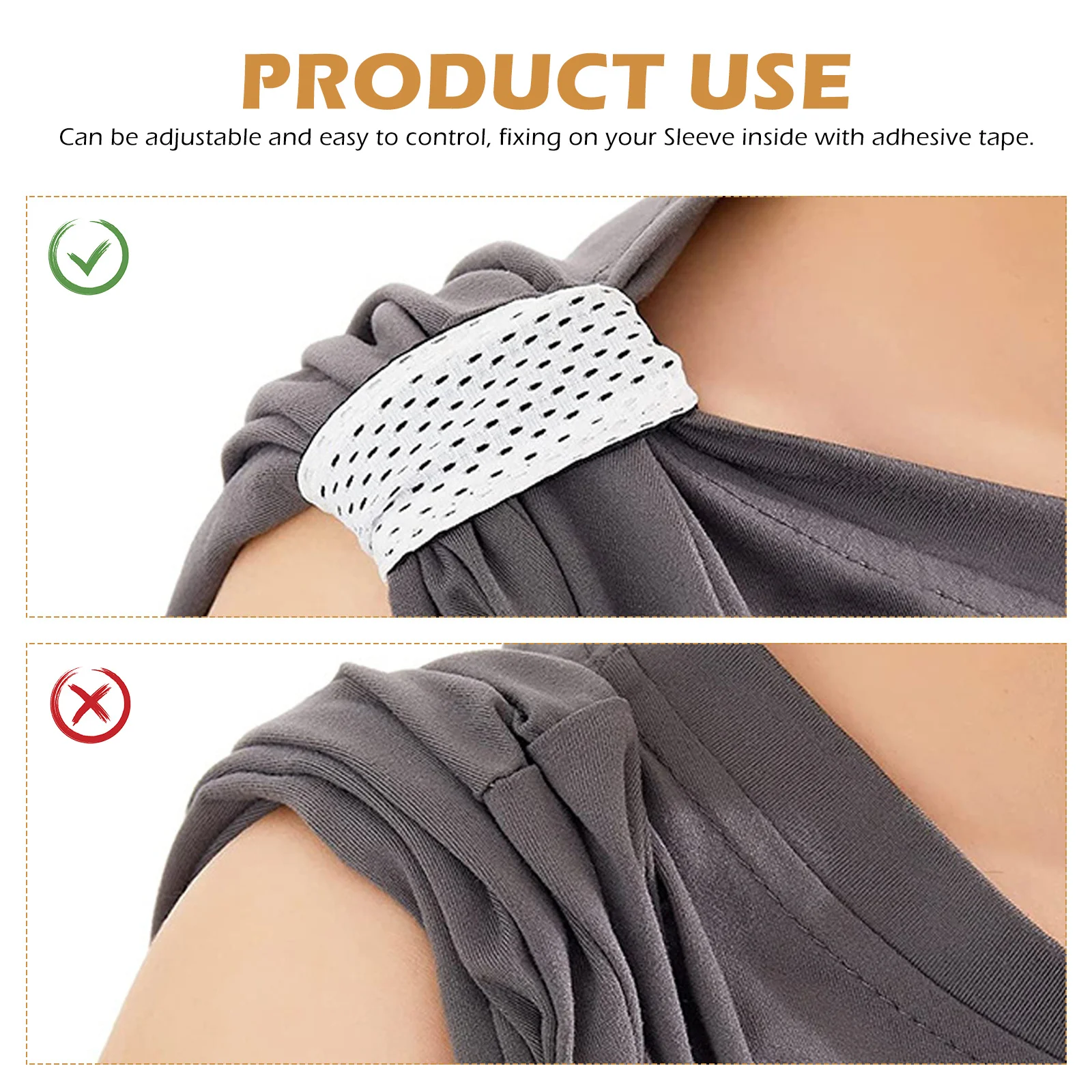 

4Pcs Adjustable Elastic Cuff Straps Anti-Slip Sleeve Fixing Accessories Sportswear Sleeve Bands Self-Adhesive Anti-Slip Strap