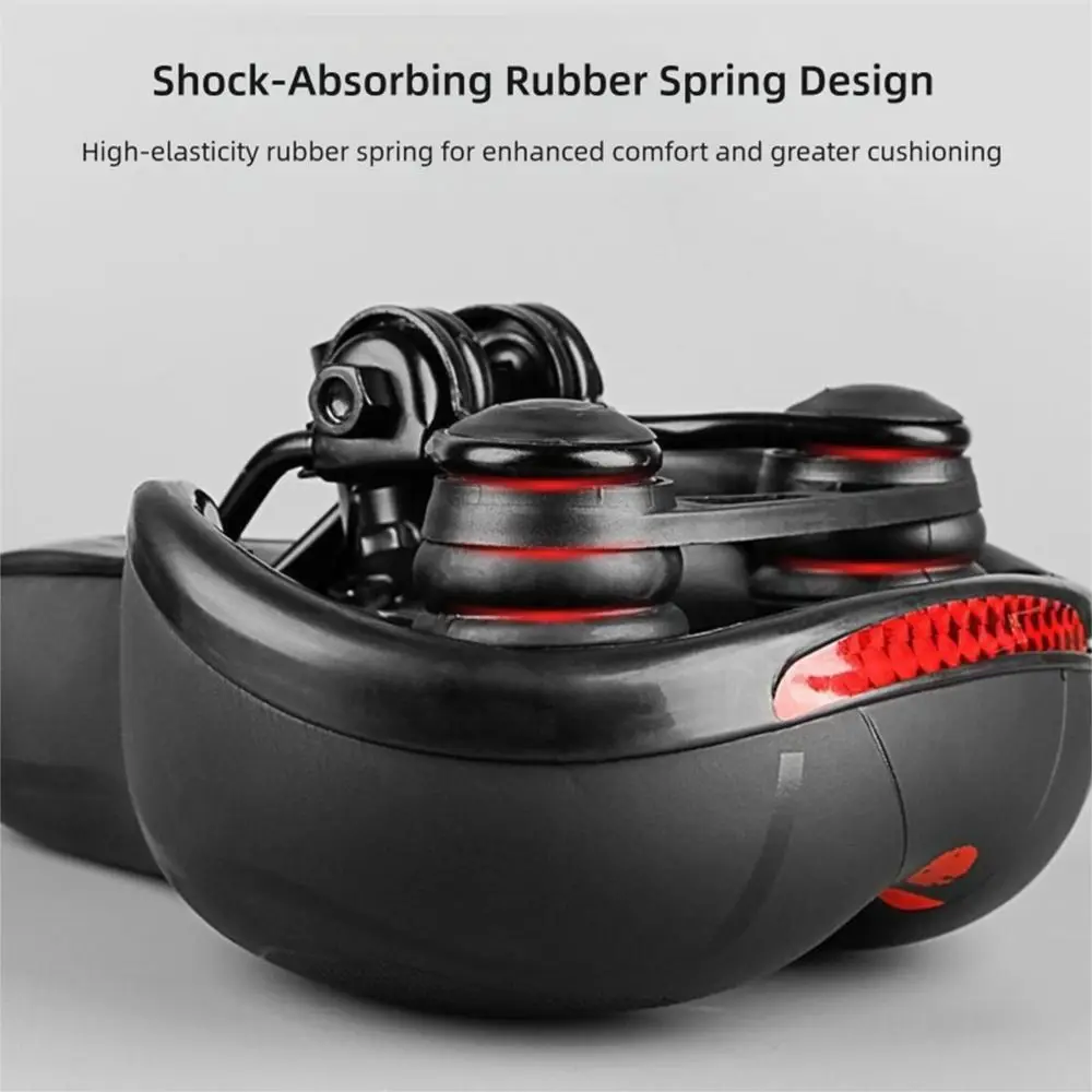 

Shock Absorbing Hollow Bicycle Saddle Reflective Safety Warning Big Butt Design Bike Seat Rainproof Road Bike Saddle