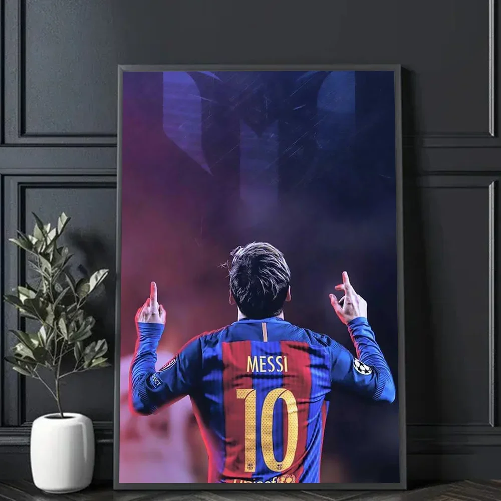 Legend football player Messi Poster Frameless Personalized Wall Art Poster Photos for Living Room Home Decor