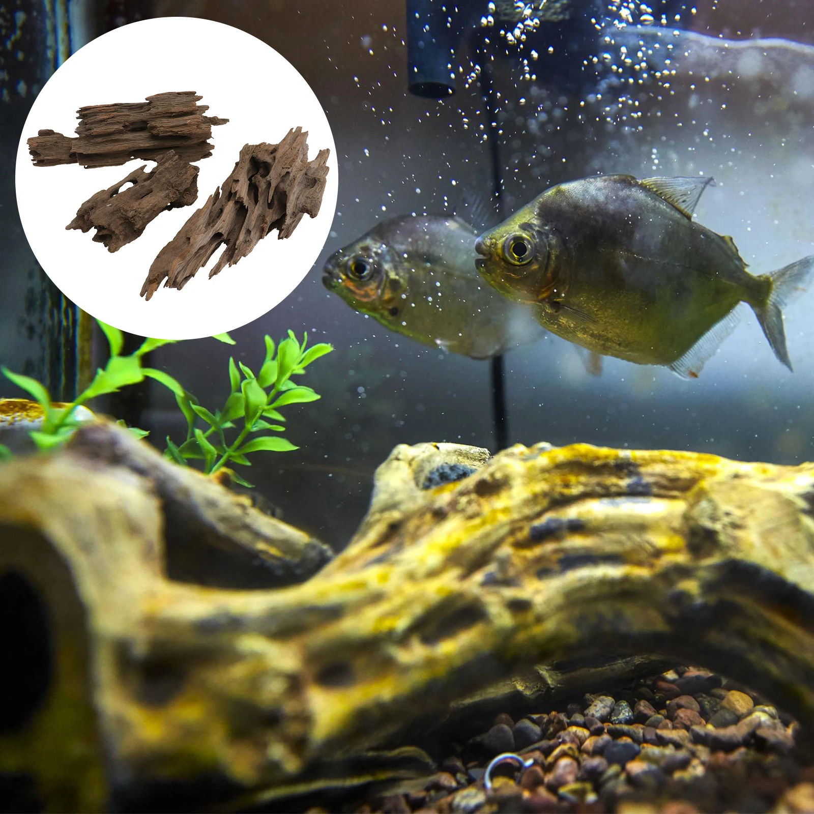 

Shrimp Wooden House Hollow Tree Trunk Hideout Plant Fish Tank Decor Accessories Natural Aquarium Habitat