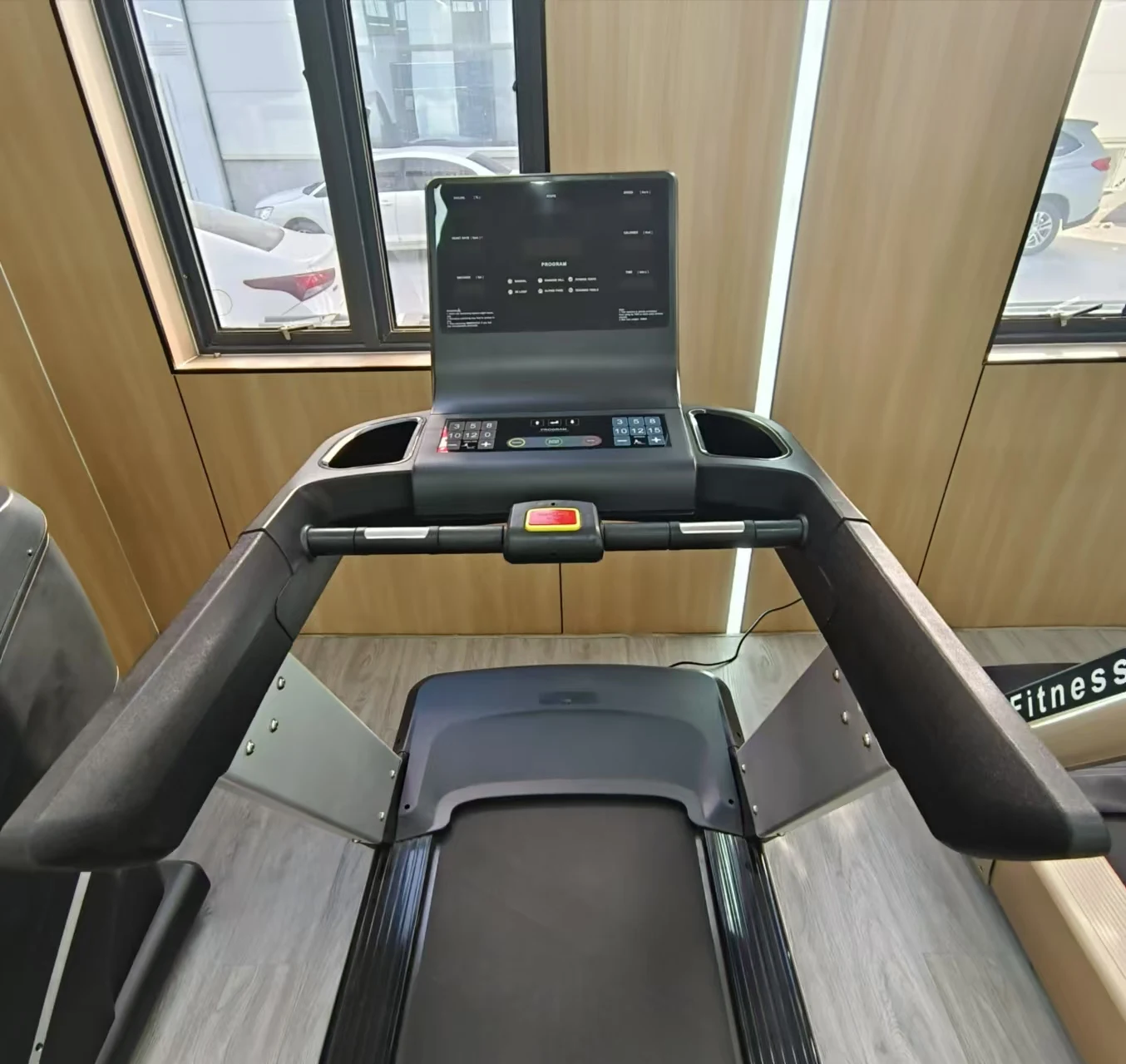 Commercial Cardio Machine Foldable Treadmill LCD Wireless Electric Gym Fitness Equipment