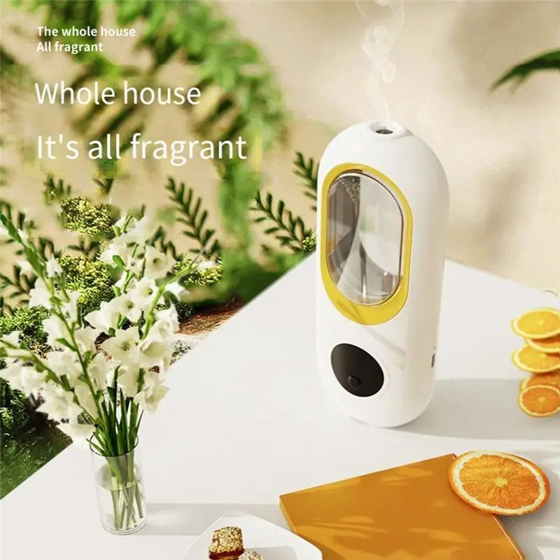 BHTS-120Ml Essential Oil Diffuser Wall Mounted Aromatherapy Digital Display With Night Light Air Purifier Easy Install Rock Gray