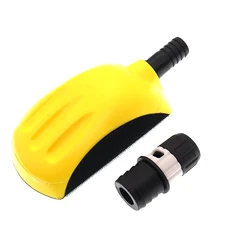 Vacuum Hand Sanding Block,6 Inch Mouse Multi Hole Dust-free Hook and Loop Sanding Pad for Auto Body Paint Woodworking Polishing
