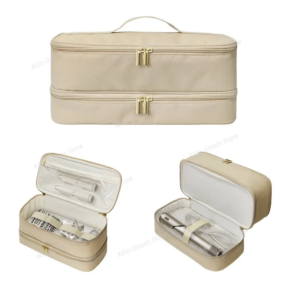 Solid Color Dual-Layer Protective Sleeve for Hair Dryer, Ultra Light Wear-Resistant Portable Travel Organizer