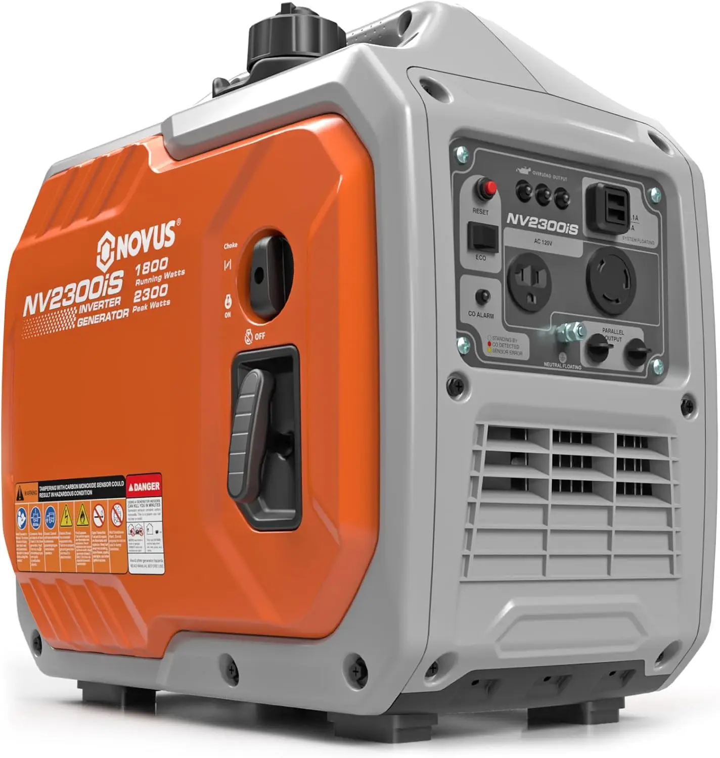 Super quiet 2300 watt home portable inverter generator, CO sensor, outdoor camping small, USB socket