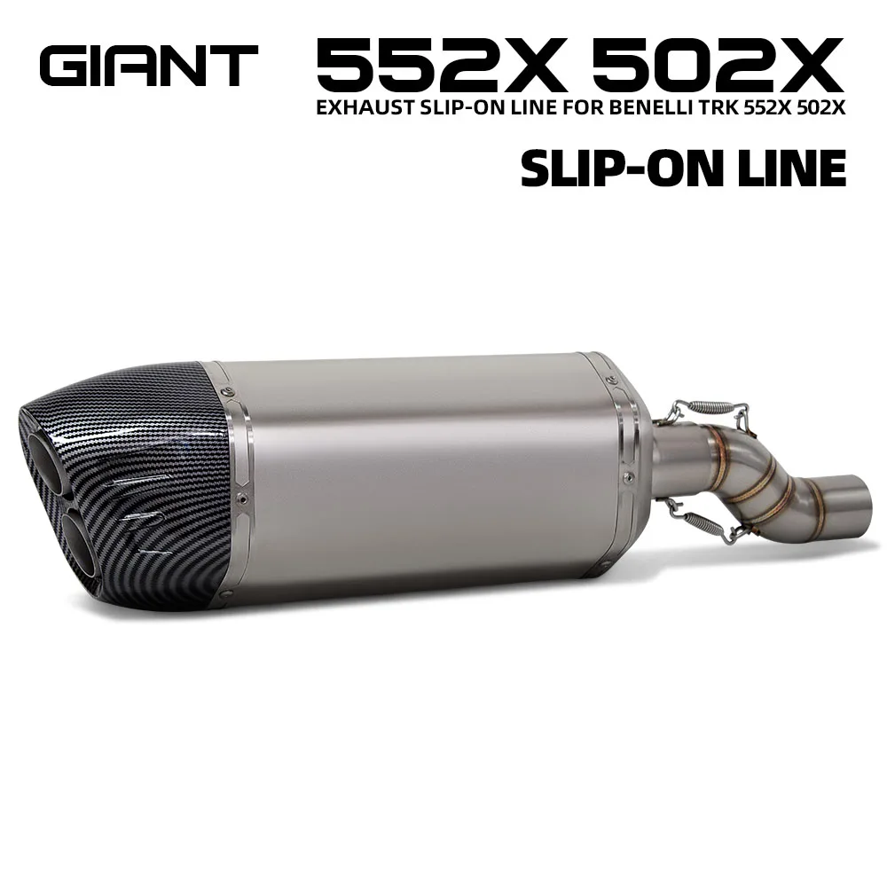 

For Benelli TRK 552X 502X TRK502X TRK552X Motorcycle Slip on Line Exhaust Giant Shield Muffler Connect Adapter Middle Link Pipe