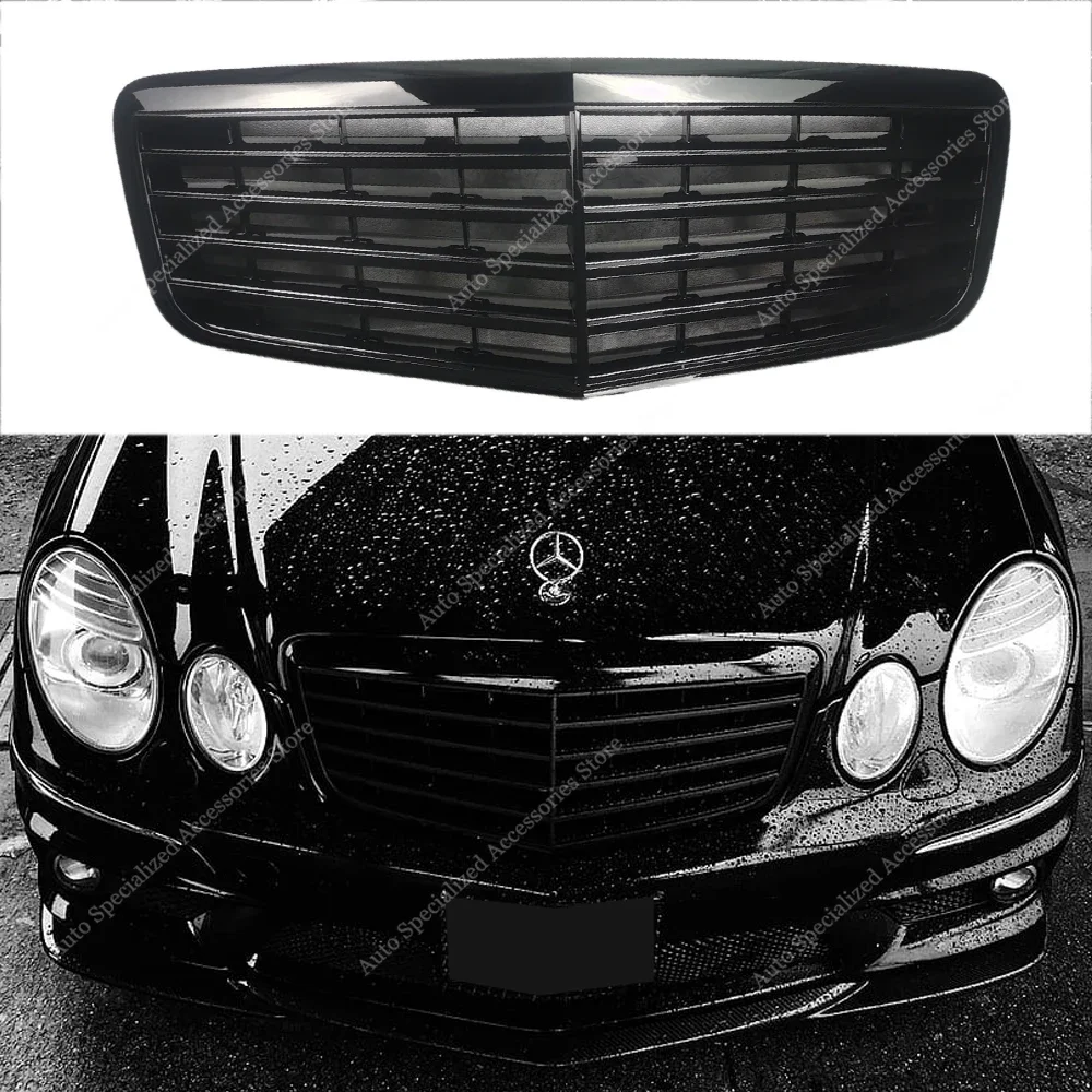 

For Mercedes W211 E-Class AMG STYLE FRONT BUMPER BAR GRILLE E280 E320 E350 E400 E500 Saloon 2006-2009 Facelift GRILLE Bodykit