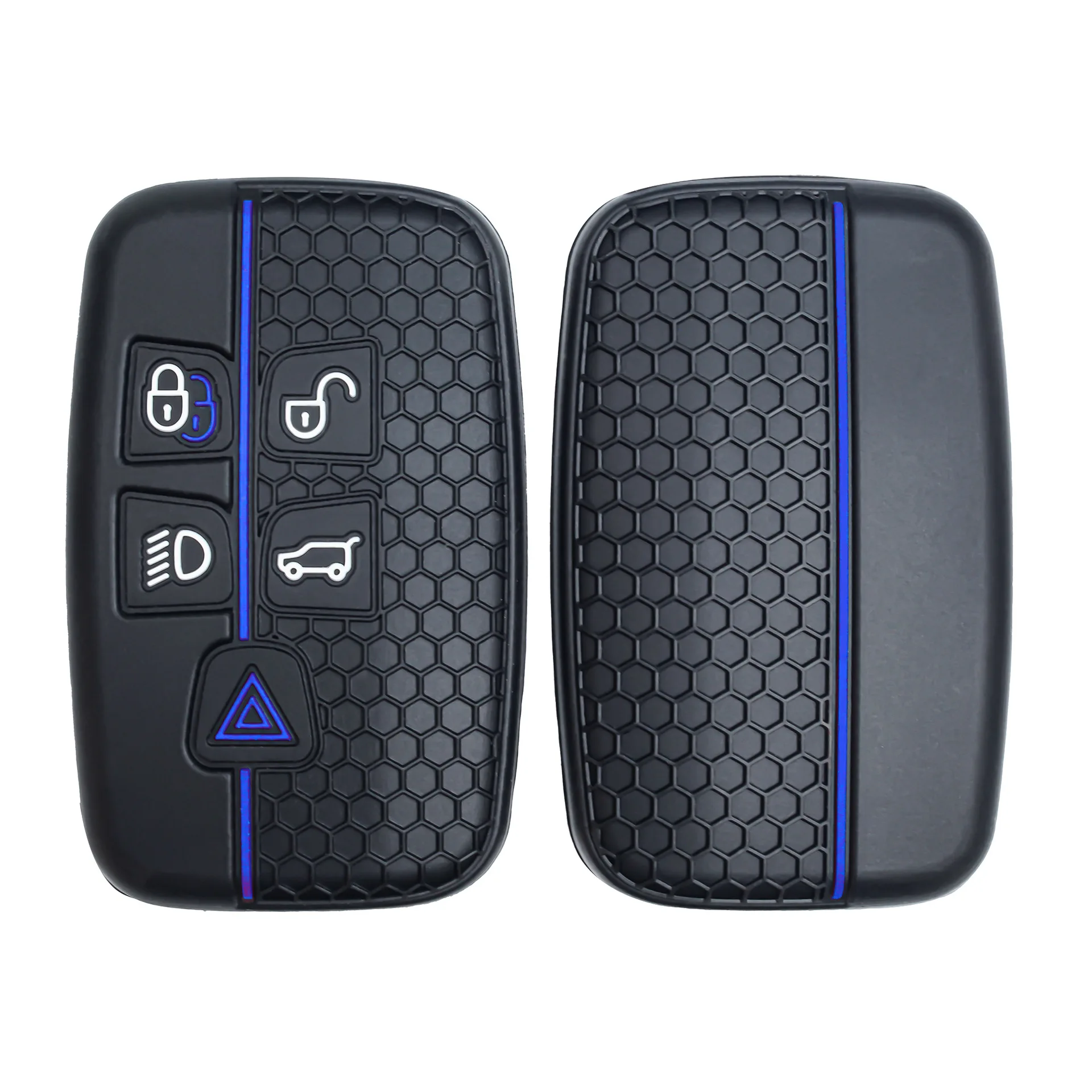 For Land Rover For Saab For Chery Renault Car Key Cover Honeycomb Pattern Remote Control Silicone Case Anti Scratch Shockproof view 4