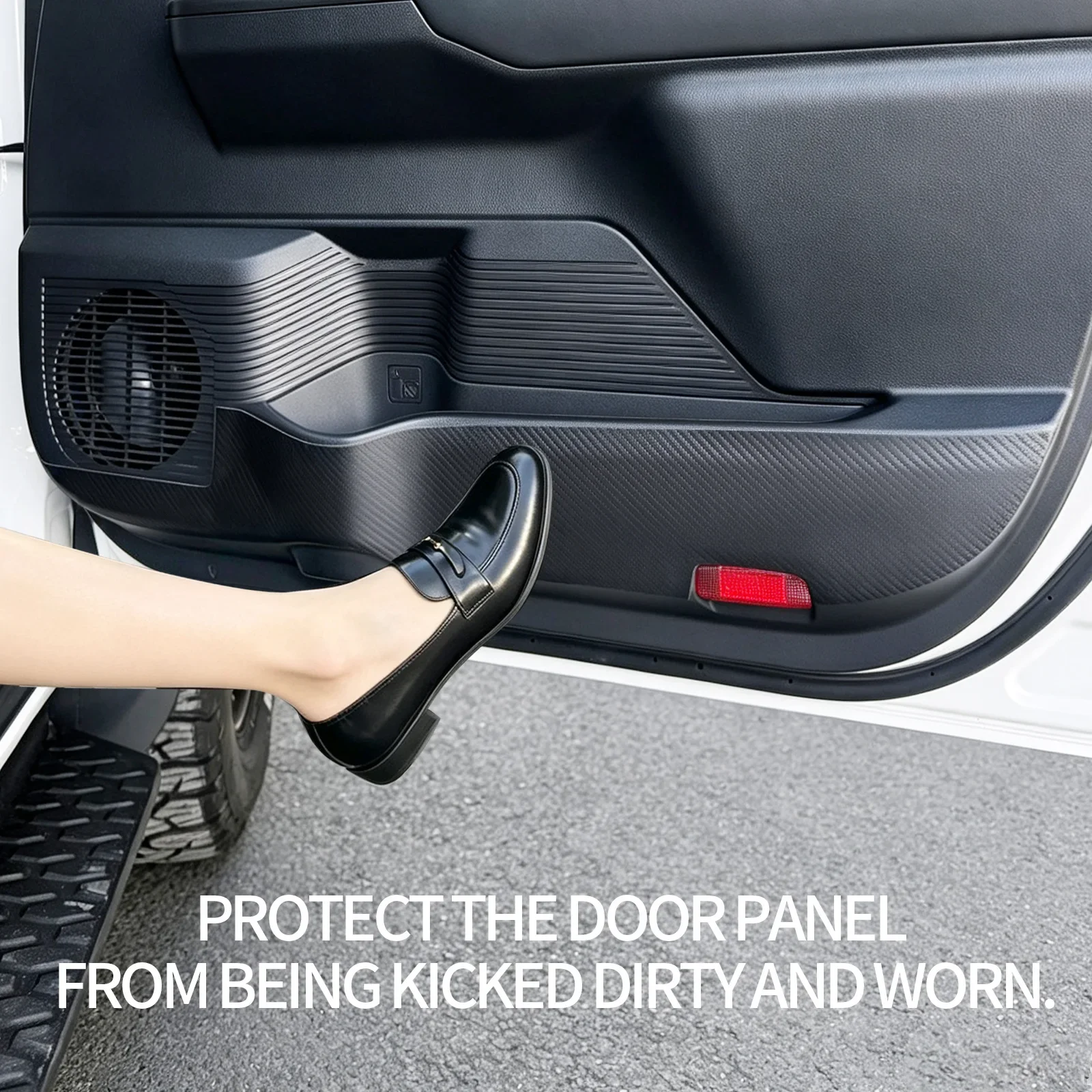 For Toyota Hilux 2026 Car Door Anti-Kick Mat Sticker Leather Car Door Panel Anti-Dirty Protection Pad Car Interior Accessories detail image 2