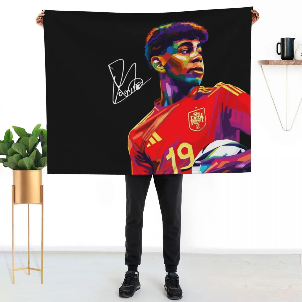 Lamine Yamal Wpap Art Throw Blanket Stuffeds Luxury St Bed valentine gift ideas Sofas Bed linens Blankets