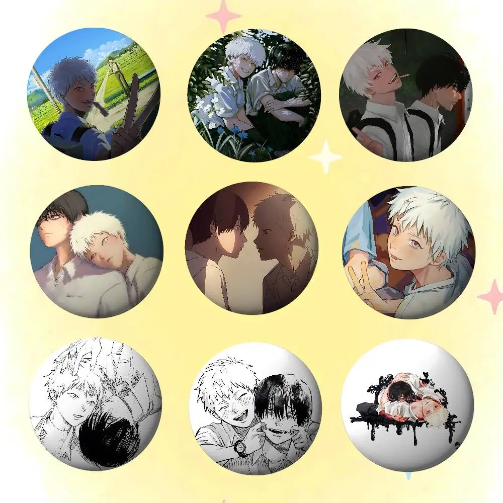 The Summer Hikaru Died Emaille-Pins, handgefertigte runde Brosche, L Killer Yagami Light Cosplay-Abzeichen, Rucksack-Schmuck, Geschenke
