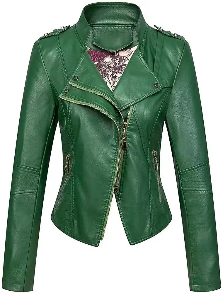 سترة جلدية جديدة لخريف وشتاء 2025 قصيرة مقاس كبير سترة جلدية بقصة ضيقة سترة رفيعة عصرية ومتعددة الاستخدامات