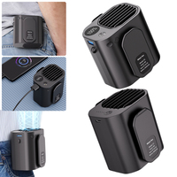 Waist Clip Fan Clip on Belt Fan Multifunction Cooling Fan LED Display Mini Neck Hanging Fan for Outdoor Gardening Backpacking
