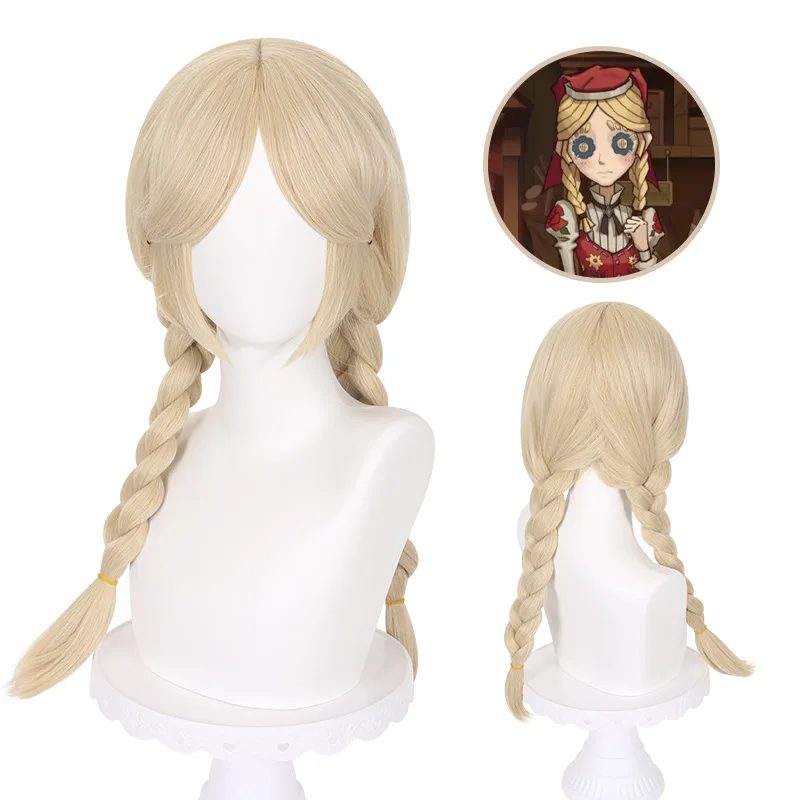 Braided Yellow Long Synthetic Wig Ann-Inspired Cosplay Costume Hair for Party Themed Halloween Carnival Anime