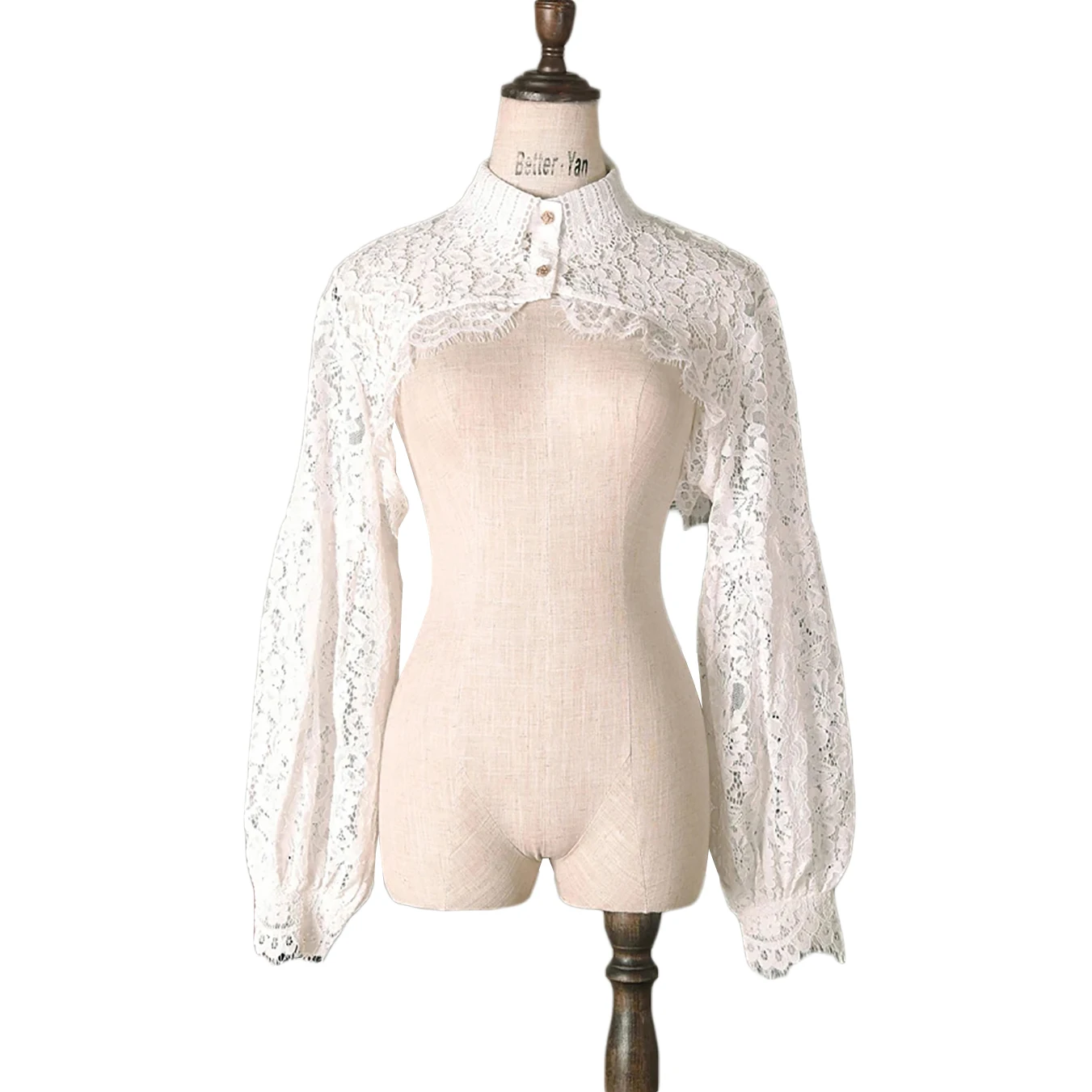 Chaqueta de novia de manga larga, cuello de Joya, Apliques de encaje, envoltura, accesorios de novia para vestido de novia, chaquetas hechas a medida