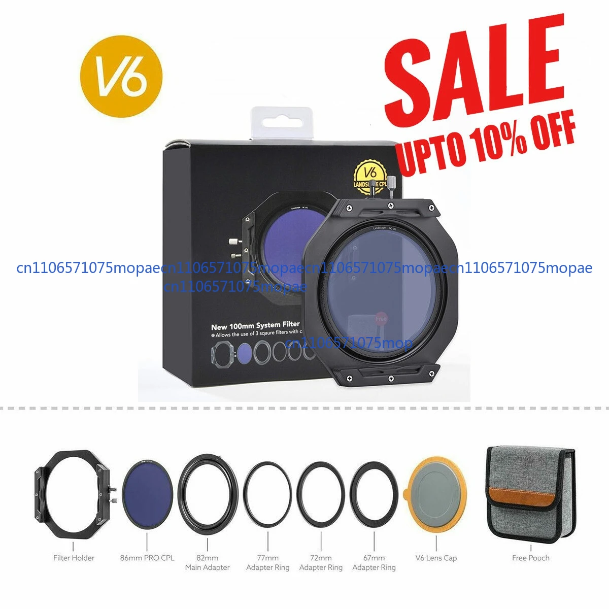 For NiSi V6 V7 Filter Holder 100mm with NC Landscape Circular Polarising Filter Kit