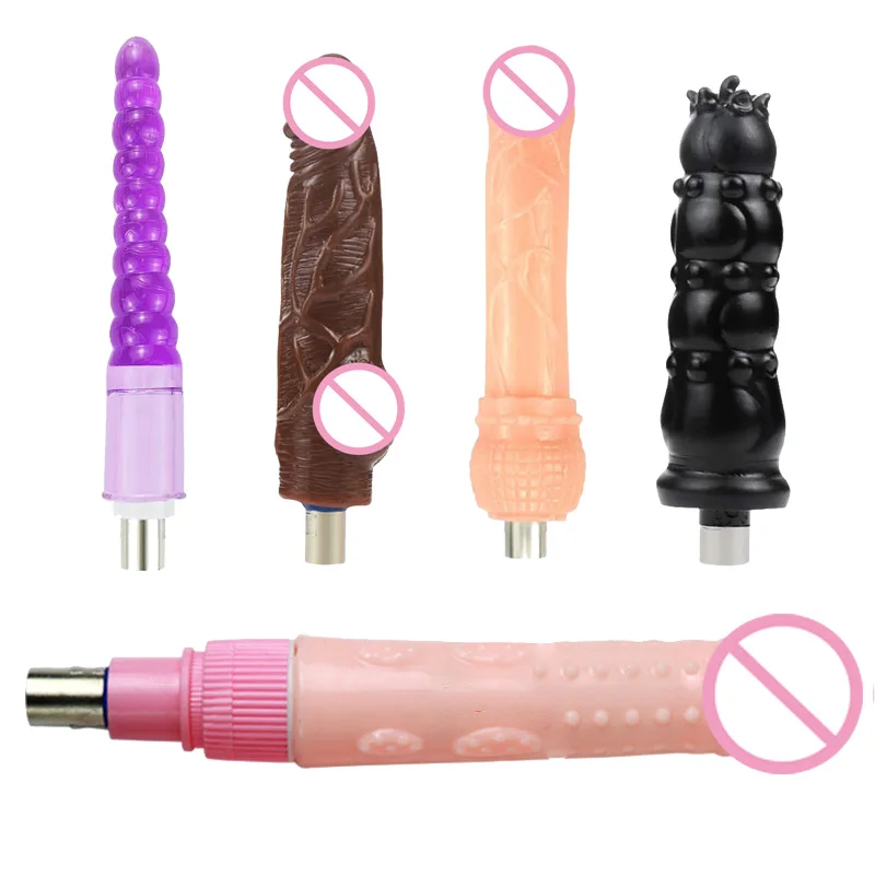 Mesin seks 3XLR 5 lampiran Set G Spot merangsang alat pijat realistis Anal Dildos mainan seks untuk wanita dan pria