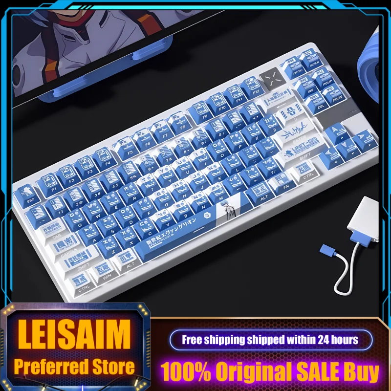 

Механическая клавиатура с персонажем аниме Ayanami Rei, Cherry PBT + ПК, аксессуары для игровой клавиатуры с перекрестной осью, подарки