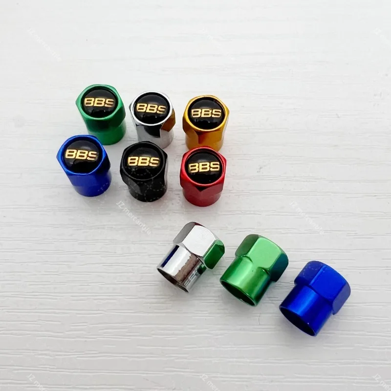 

4PCS For BBS modification of automobile hub valve cover General aluminum alloy valve core cap of original valve cover
