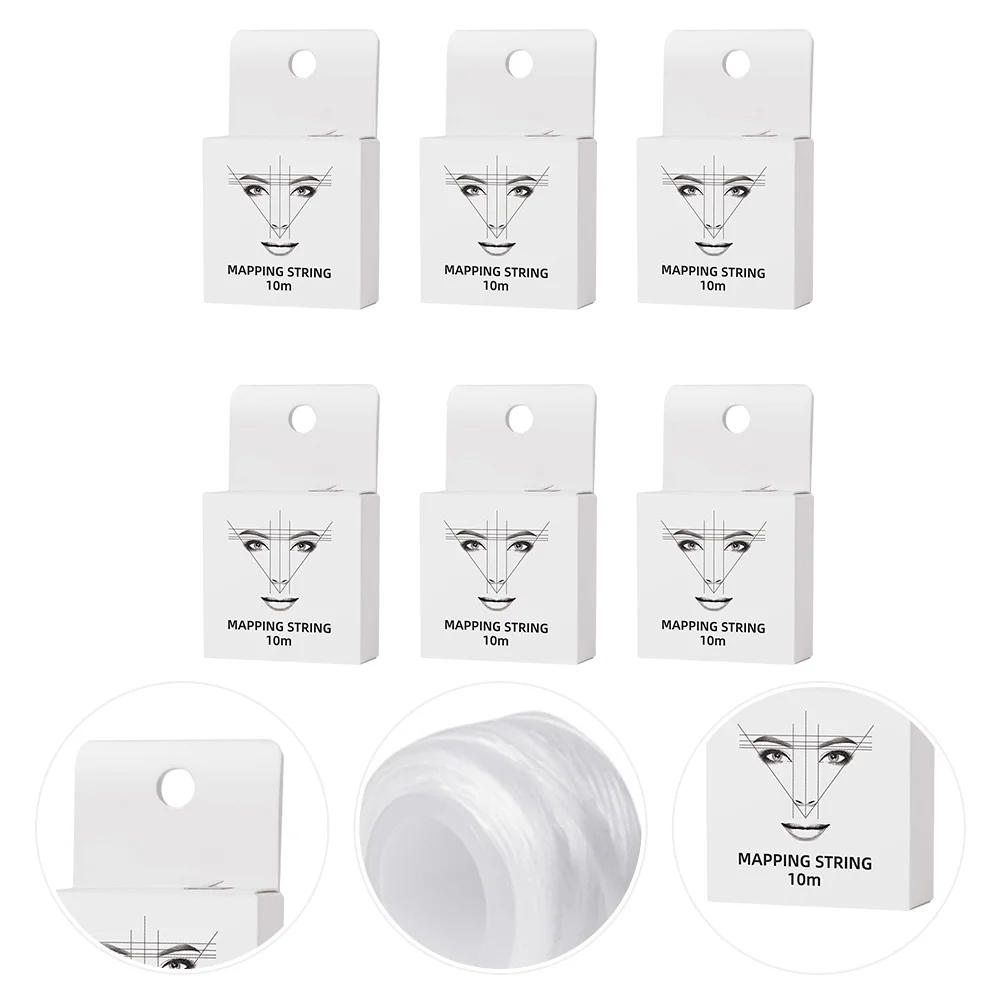 

6 Boxes Brow Mapping String Lightweight Portable Ruler for Eyebrow Shaping Tool Makeup Artist Essential Kit Accessory