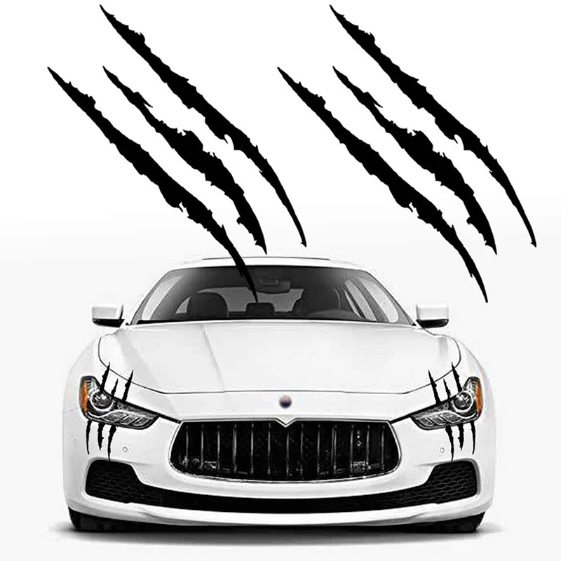 Small Town Claw Marks Headlight 2Pieces Black Car Stickers Decal Exterior Accessories BMW E46 Dedicated LED Be Applicable