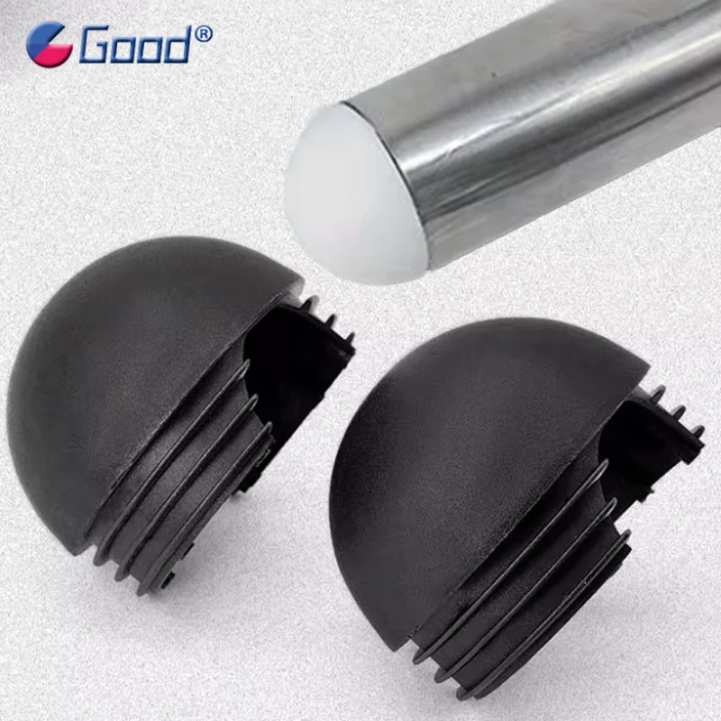Black/White Domed Round Plastic Inserts Plug Dustproof and Anti Slip Spherical Table Chair Leg Tube Blanking End Caps 13mm~40mm
