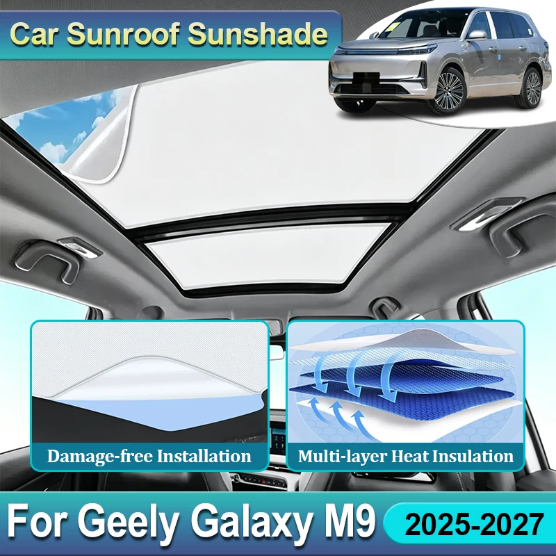 

Car Sunshades Fit For Geely Galaxy M9 Accessorie P117 2025 2026 2027 Sun Protection Sun Visor Tools Heat Insulation Anti UV Roof