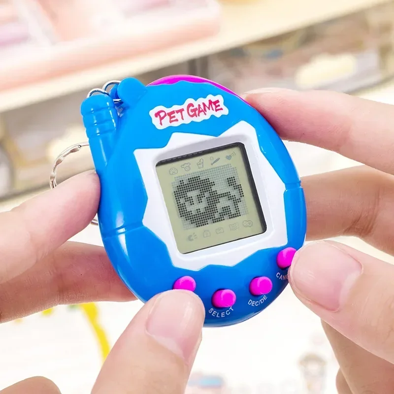 2026 New Cross-Border Electronic Pet Machine Virtual Retro Handheld Game Keychain Children's Toy Gift Luminous Toys