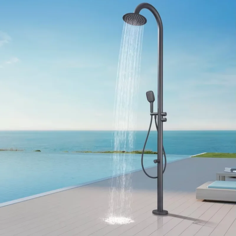 

Набор колонн из матовой золотой нержавеющей стали 316, отдельно стоящий садовый бассейн, дождь, открытый душ