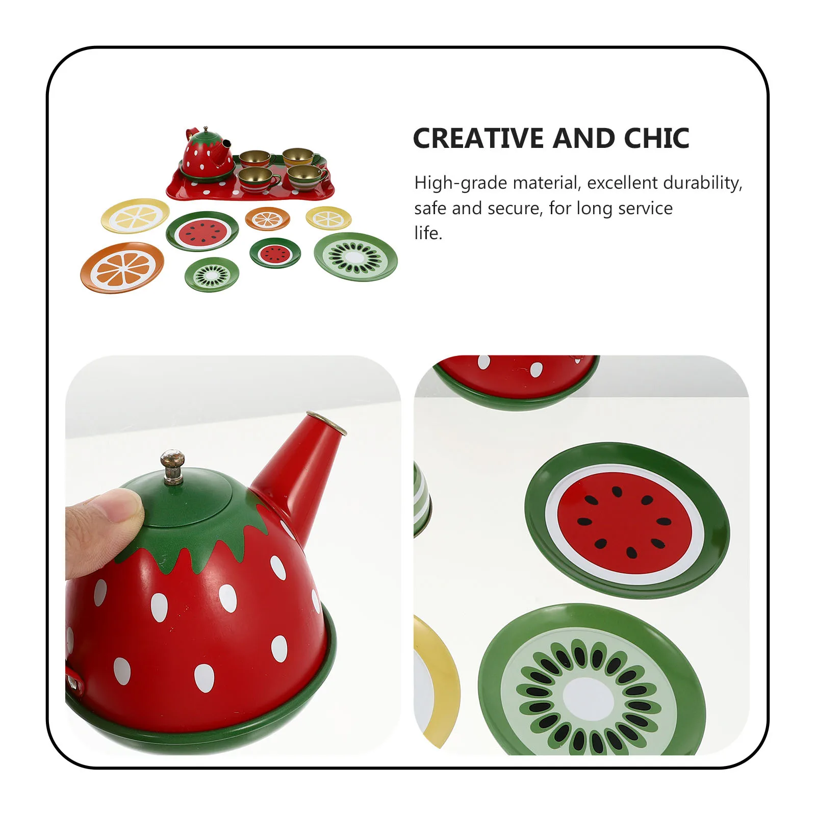 1Set Simulation Tea Ware Plaything for Kids Mini House Decor Imitation Teapot Creative Educational Gift Children Hand-Eye