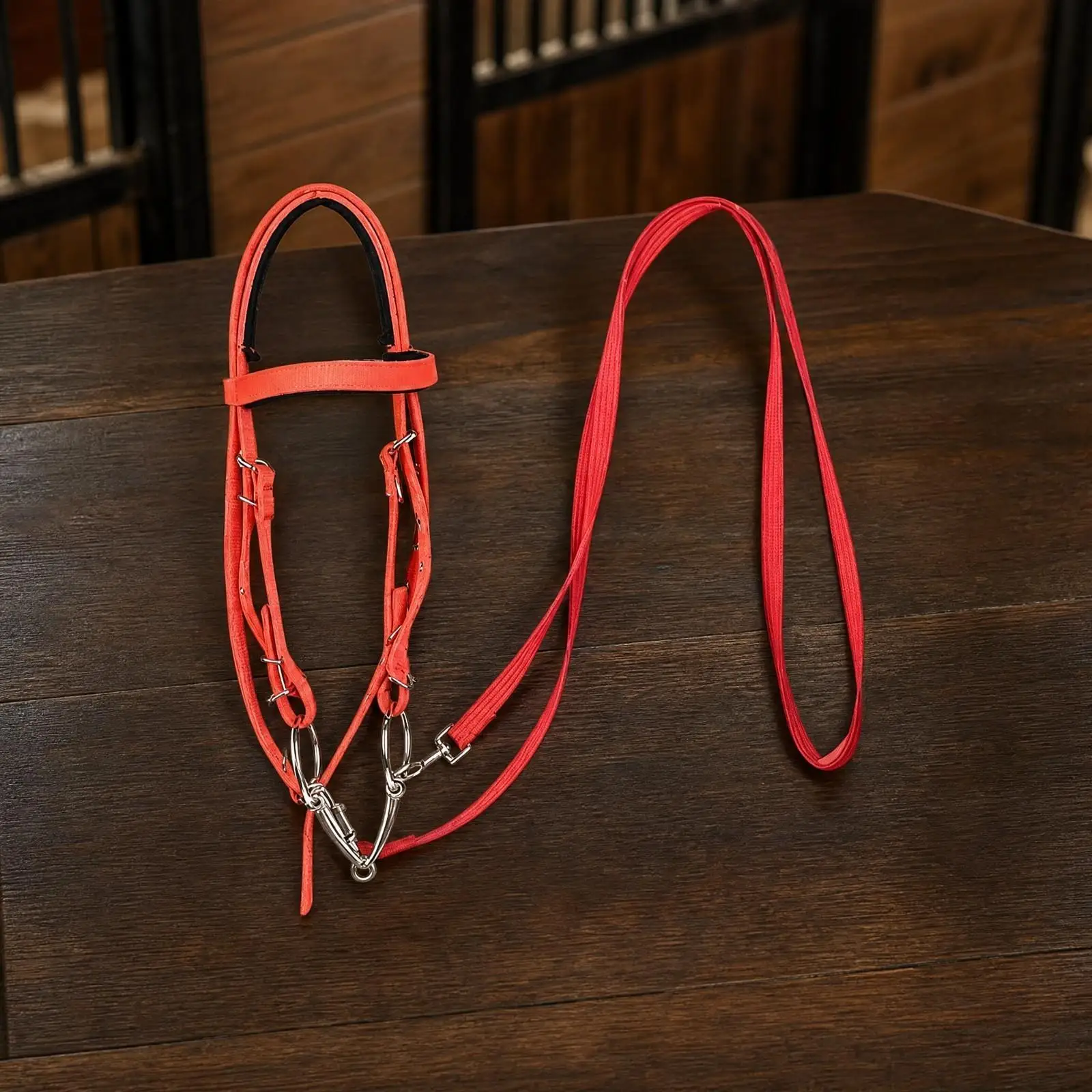 Complete Horse Bridle Reins Combo with Oxford Cloth Crownpiece for Responsive Control Equestrian Gear