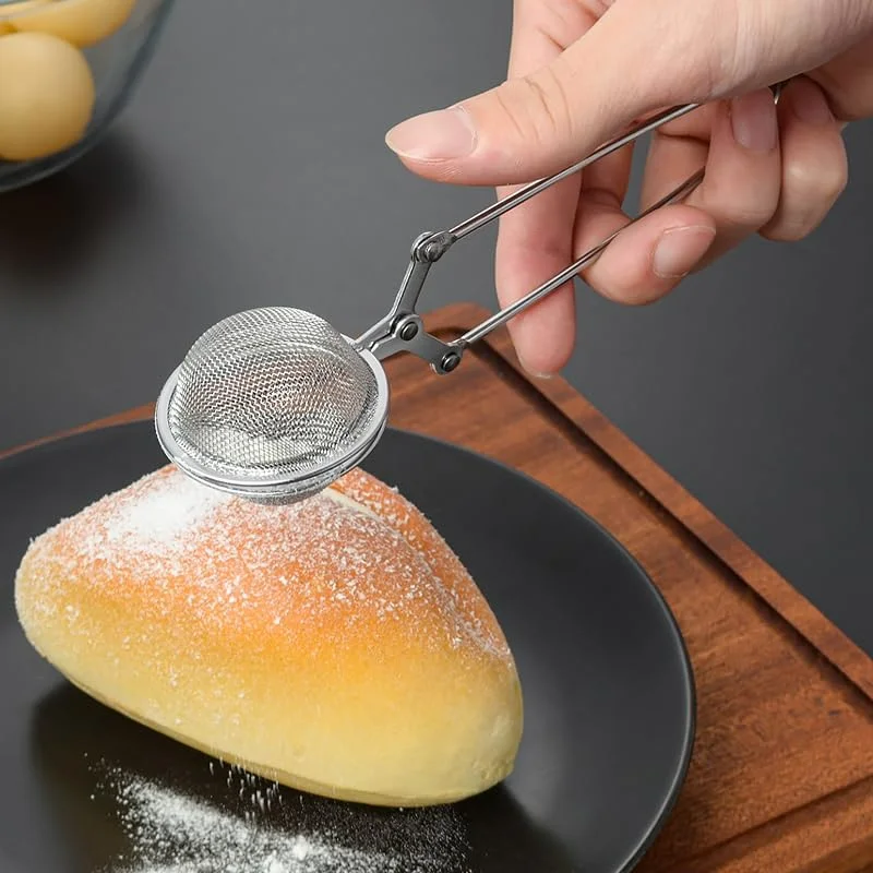 Luxury Powder Sugar Dispenser and Fine Mesh Flour Sieve Set, Perfect Measurement, Easy Dust Removal, Space Saving Storage, Essen