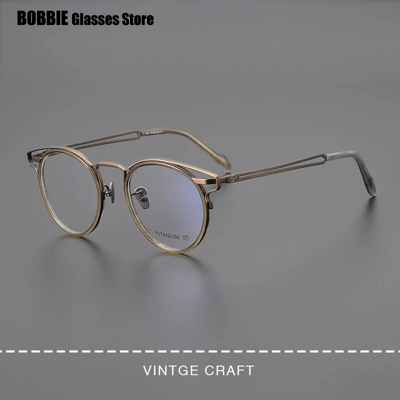 Japanese Brand Titanium Glasses Frame Men Women Ultralight Cat Rim Square Face Eyeglasses Optical Myopia Prescription Eyewear