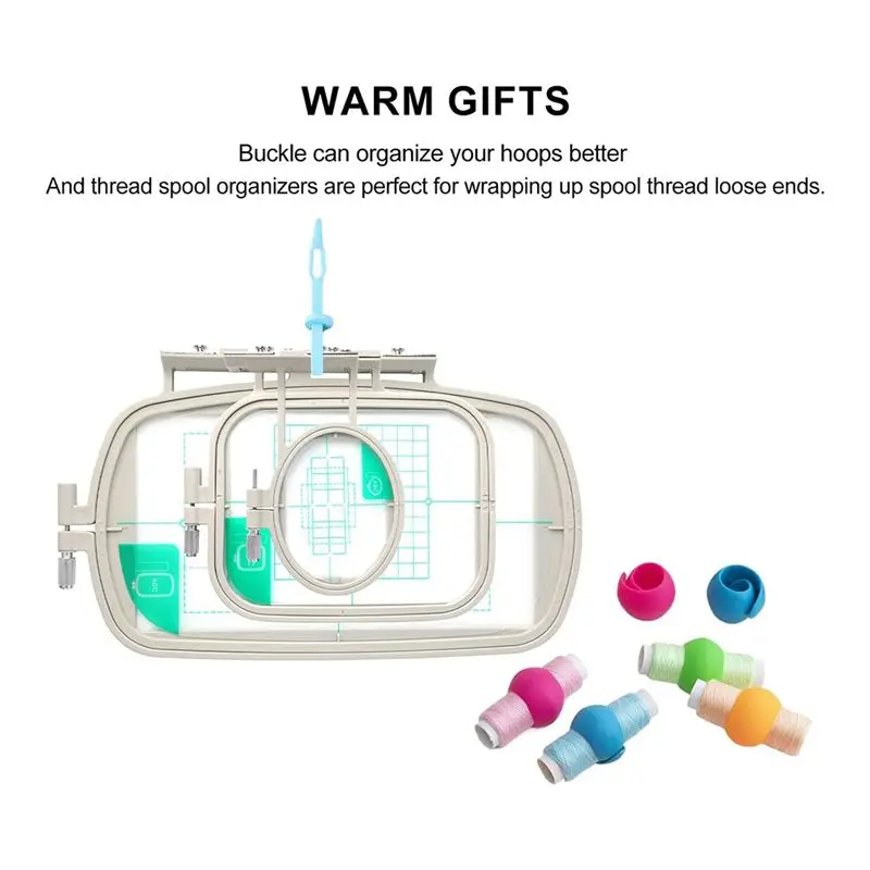 B84B 3-in-1 Embroidery Hoop Set for Brother & Babylock Machines, Compatible with SE600 PE550D SE700, Sturdy Plastic Frame - view 6
