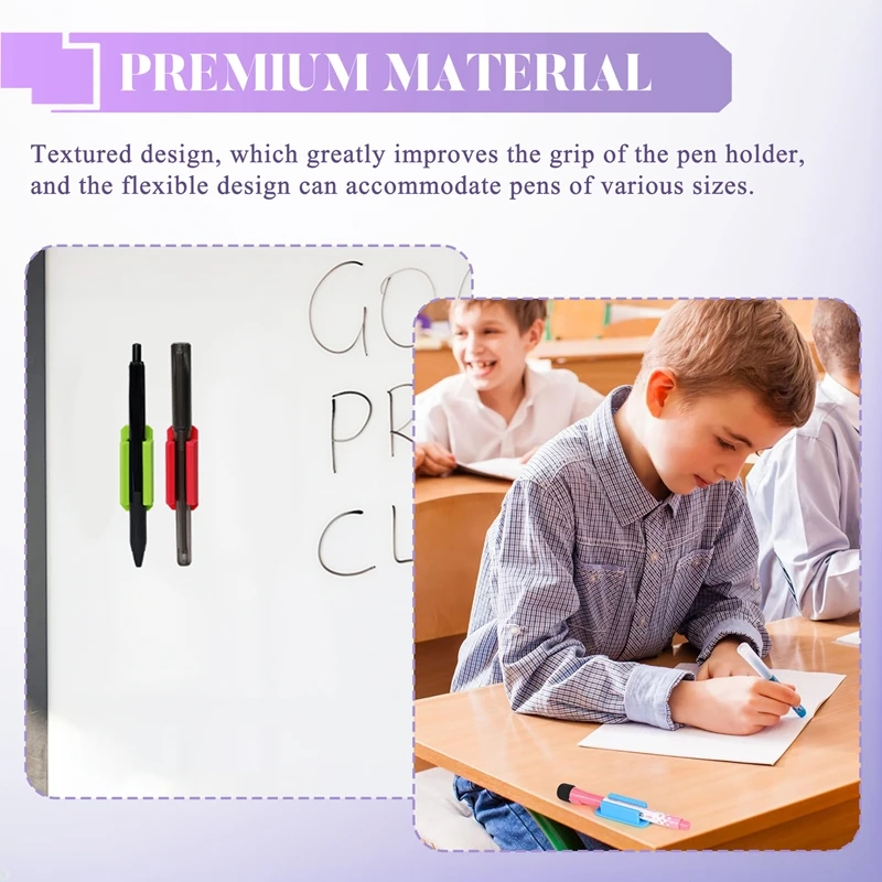 

15Pcs Adhesive Silicone Pen Holder For Desk, Pencil Holder, Marker Holder,Pen Holder Set Teacher Supplies Durable Easy Install