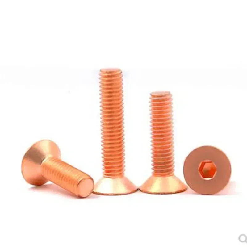 5 قطعة-10 قطعة M2 M2.5 M3 M4 M5 M6 DIN7991 T2 النحاس غاطسة رئيس مسدس المسمار شقة رئيس مسدس المقبس الترباس آلة المسمار #2