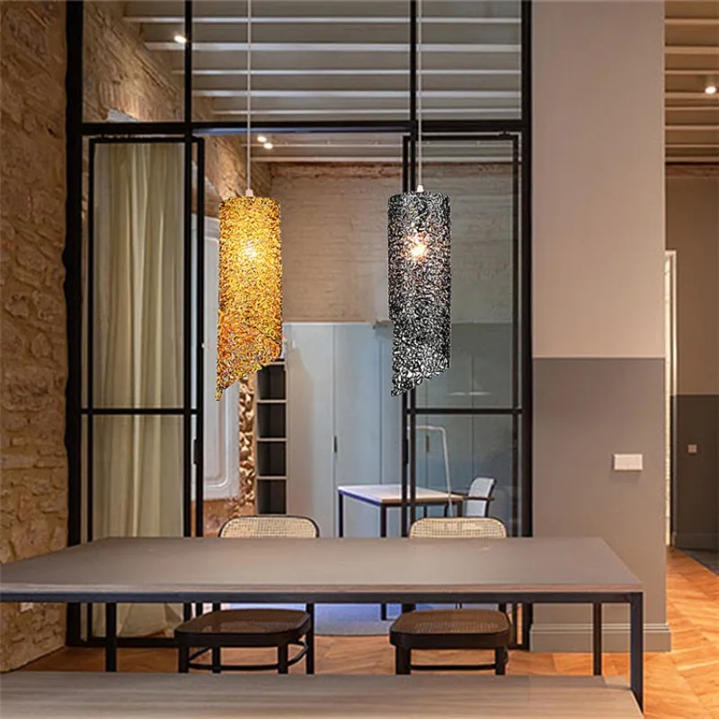 

Скандинавский современный светодиодный алюминиевый подвесной светильник в стиле лофт, декор для бара, кафе, спальни, гостиной, спальни, кухни, подвесной светильник