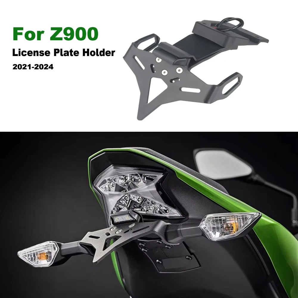 

For Kawasaki Z900 Z 900 z900 2021-2024 NEW Motorcycle Rear Short Tail License Plate Holder Frame Tailstock Kit