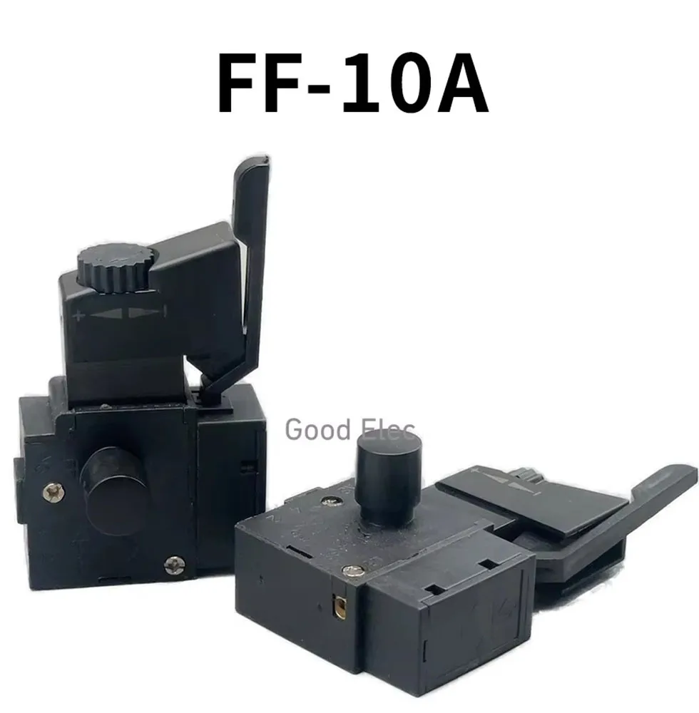 1PCS FA2-6/1BEK Orange+Black 6A 250V 5E4 Lock on Power Tool Electric Drill Speed Control Trigger Button Switch