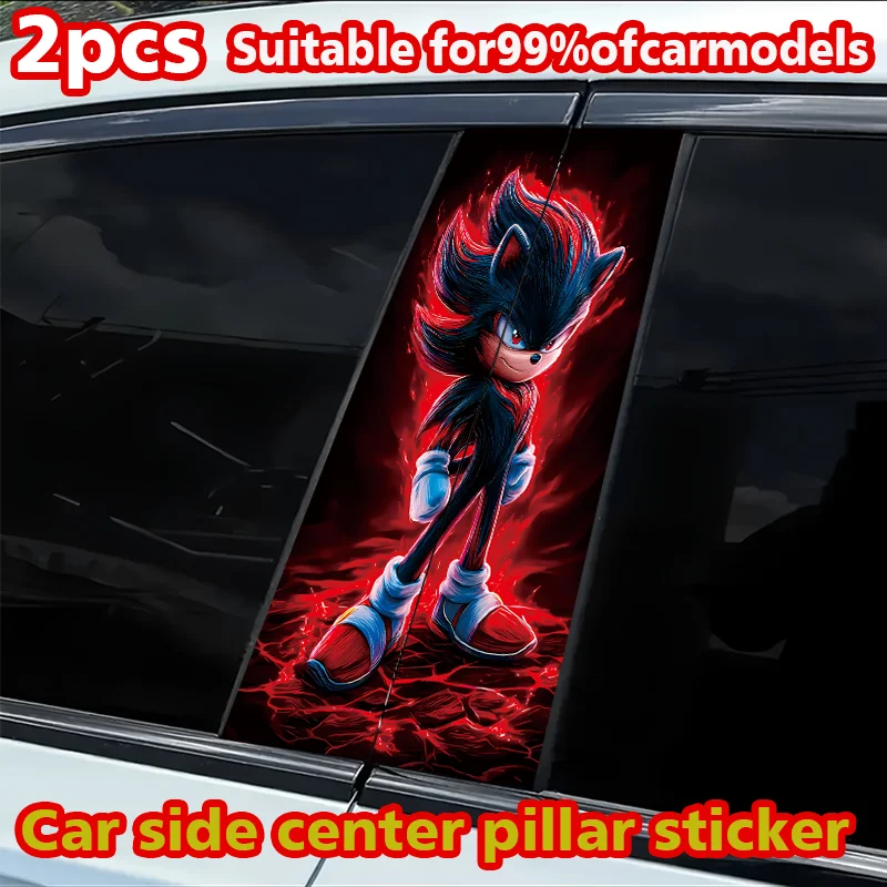 

2 наклейки на B-стойку автомобиля, защитная пленка Hedgehog из полиэтилена.