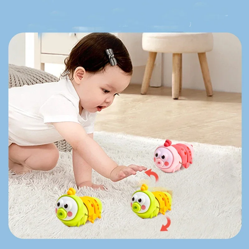 New Wind-up Telescopic Toys Swinging Caterpillar Puzzle Toys  Caterpillar Clockwork Baby Educational puzzle Toddler Toys gift