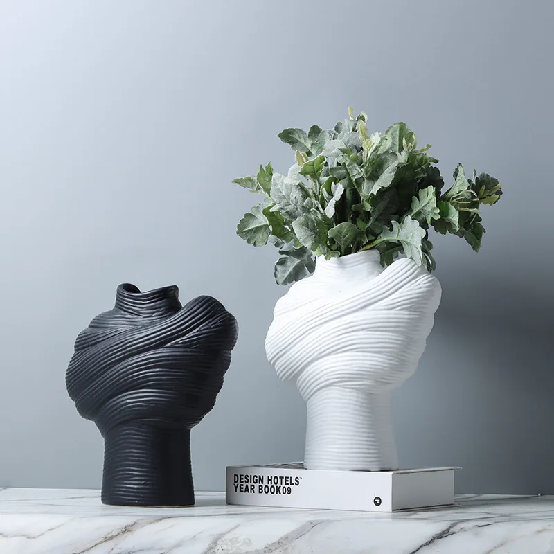 

Современная керамическая ваза в стиле ваби-саби, декоративный элемент для дома, гостиниц, клубов, мягкий декор для интерьера.