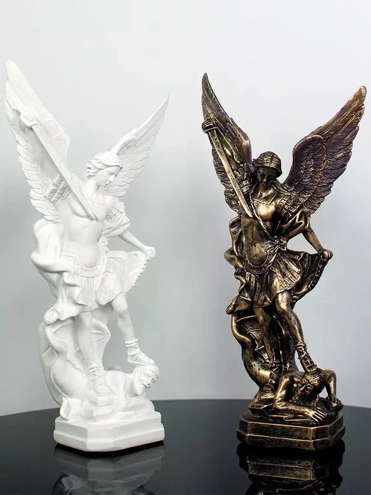 European archangel Michael Figurine Sculpture Room Decoration Home Decoration Resin Artwork Sculpture Ornaments Business Gift