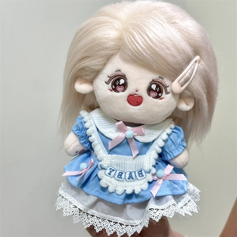 ชุดตุ๊กตาผ้าฝ้ายขนาดเล็ก ดีไซน์น่ารัก สไตล์แคมปัส ชุดอุปกรณ์เสริมสำหรับตุ๊กตาขนาด 20 ซม. เสื้อผ้าน่ารักสำหรับตุ๊กตาตัวเล็ก