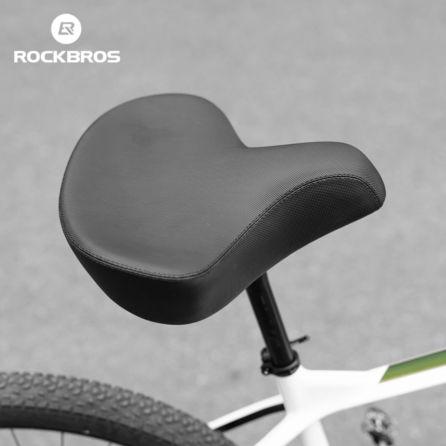 ROCKBROS Bicycle Saddle Comfortable Widened Thickened High-Density Foam Bike Seat Cushion Shock-Absorbing Saddle for Long Rides