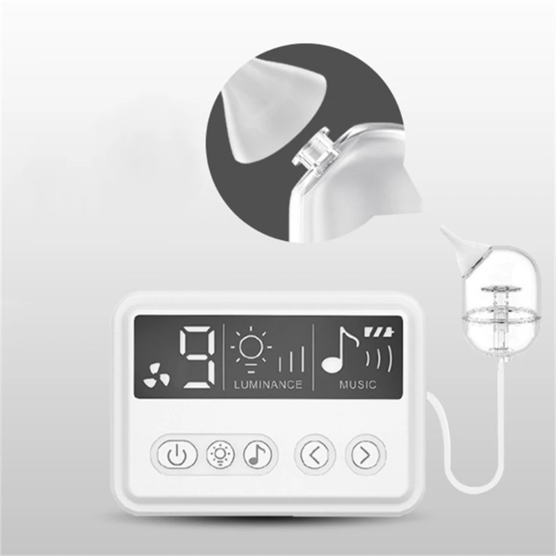 Newborn Baby Nasal Remover Effective Nose Cleaning Tool Powerful Nasal Aspirator Built-in Relief Soothing Melodies Lamp