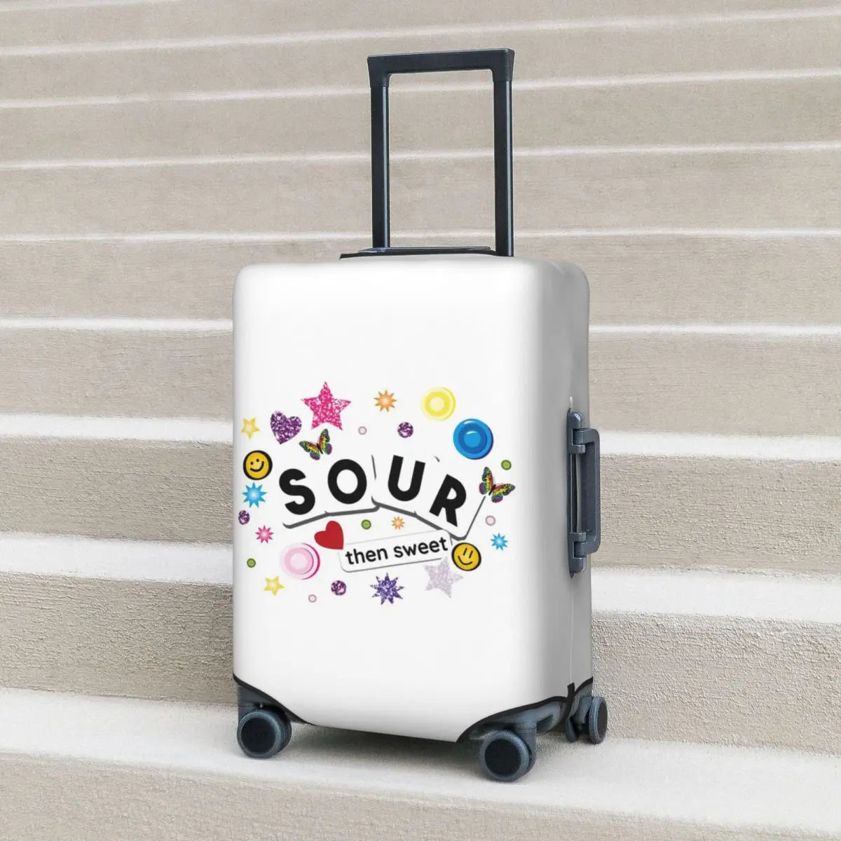 

Olivia Sour Stickers Suitcase Cover Protection Elastic Travel Luggage Protector Covers for 18-32 Inch