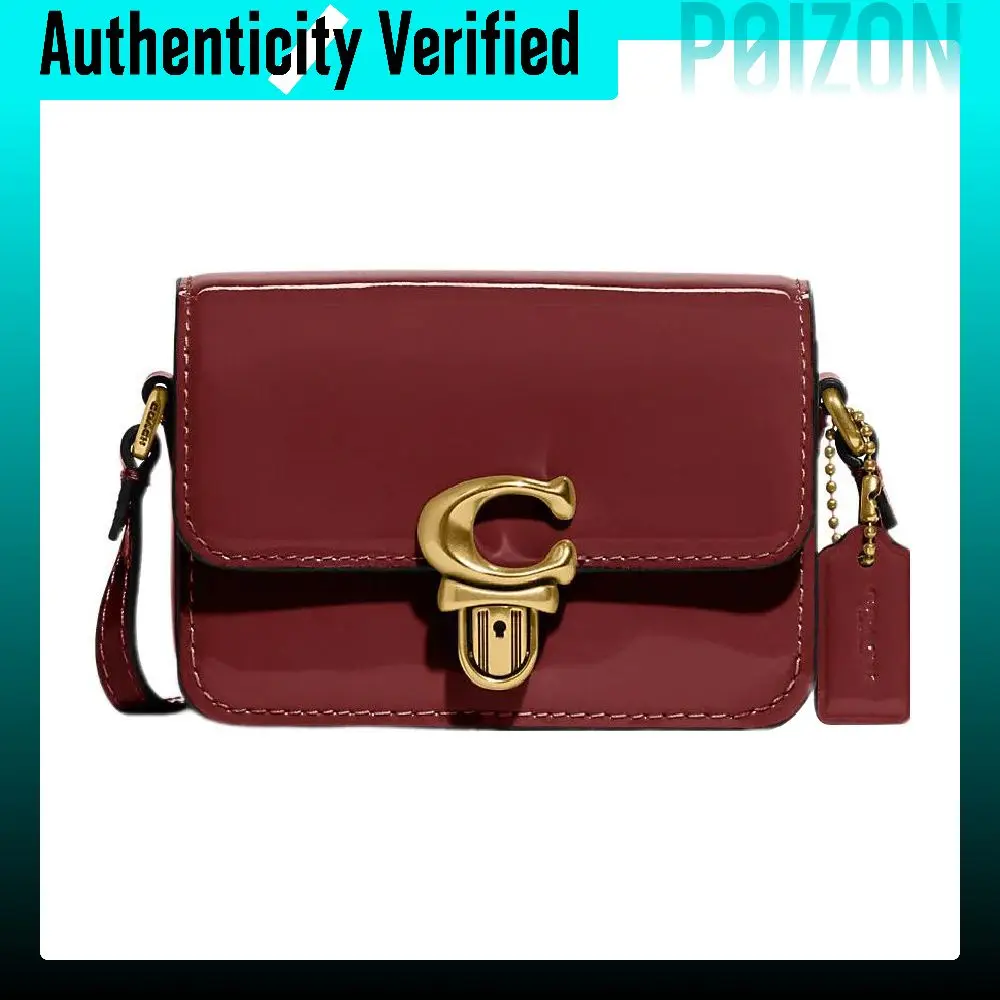 COACH Studio Cow Leather Crossbody Bags Mini Women's Burgundy CE762-B4WN