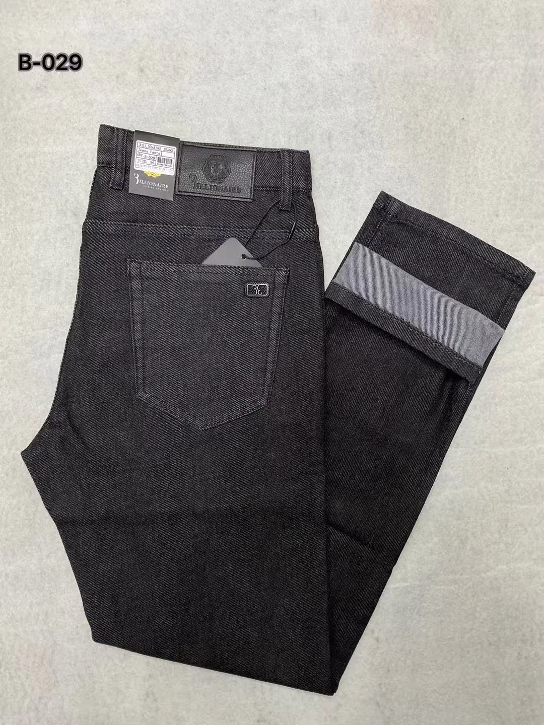 BLLIYOSS الملياردير الجينز سميكة القطن الرجال 2025 الخريف الشتاء جديد التطريز غير رسمي جودة حجم 29-42 السراويل الطويلة جودة عالية #2