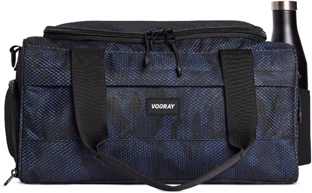 Boost Duffle Bag - 23L Small Gym Bag for Men and Women with Shoe Compartment, Key Clip, Water Bottle Pocket, Lightweight Travel Duffel for Sports, Training, Overnight Use (Camo Mesh)